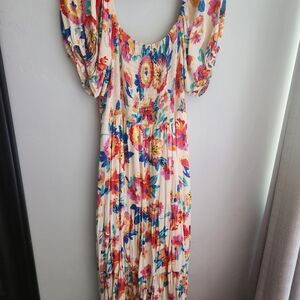 Vibrant Floral Midi Dress